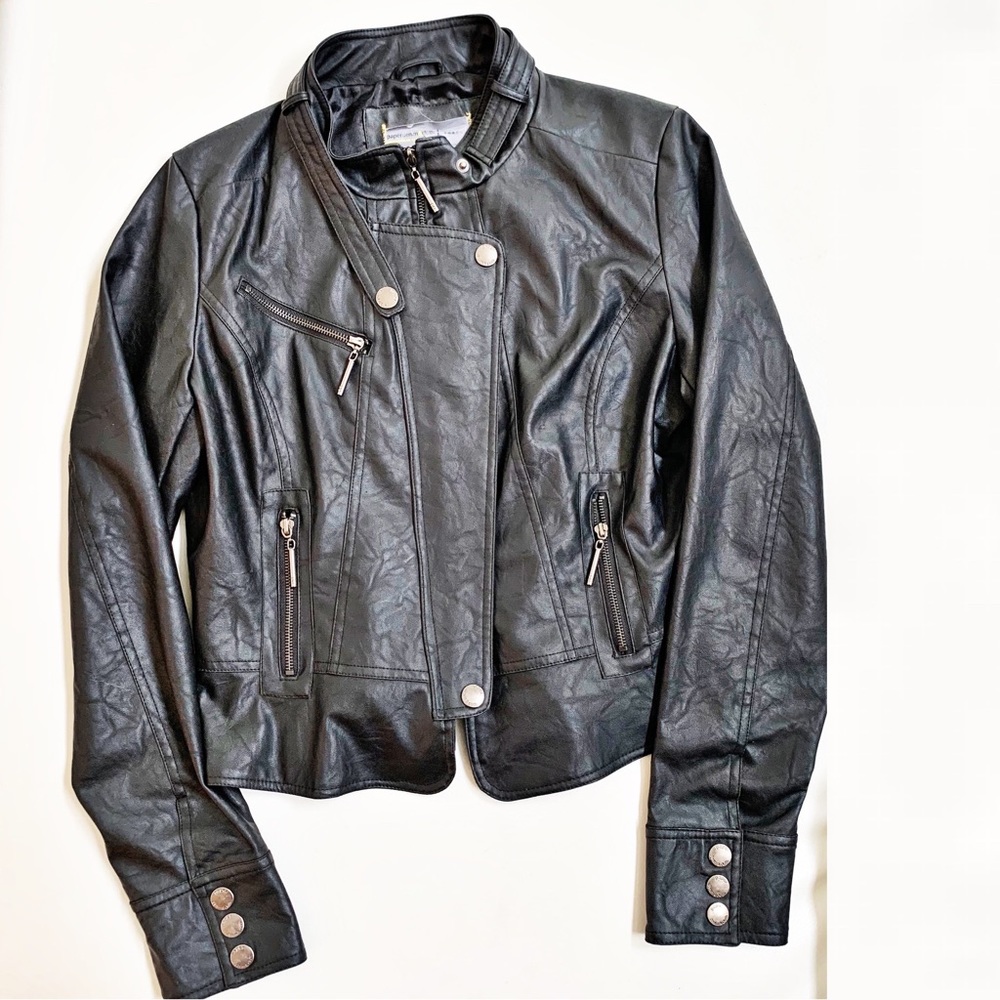 Paper Denim and Cloth Vegan Leather Moto Jacket